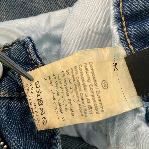 Dazy Size 8 High Waist Wide Leg Zip Up Cotton Blend Medium Wash Denim Jeans - Picture 9 of 11